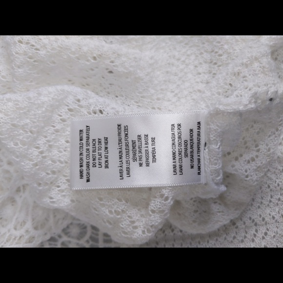 California Moonrise Crochet Lace Throw Over Top - Picture 9 of 13